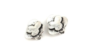 copy of Paire de clips d'oreille ronds effet martelé en zamak