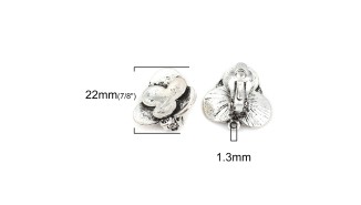 copy of Paire de clips d'oreille ronds effet martelé en zamak