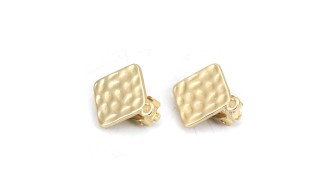 copy of Paire de clips d'oreille ronds effet martelé en zamak
