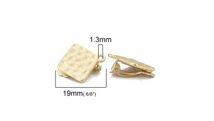 copy of Paire de clips d'oreille ronds effet martelé en zamak