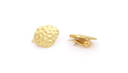 copy of Paire de clips d'oreille ronds effet martelé en zamak