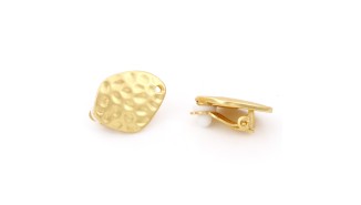 copy of Paire de clips d'oreille ronds effet martelé en zamak