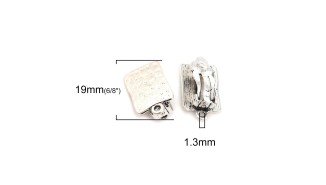 copy of Paire de clips d'oreille ronds effet martelé en zamak