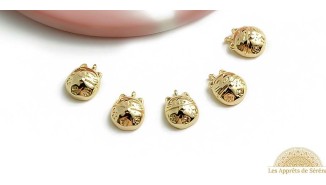 copy of Médaille religieuse émaillée 28x22mm laiton plaqué or 18k
