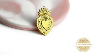 copy of Pendentif coeur en acier plaqué or 18K