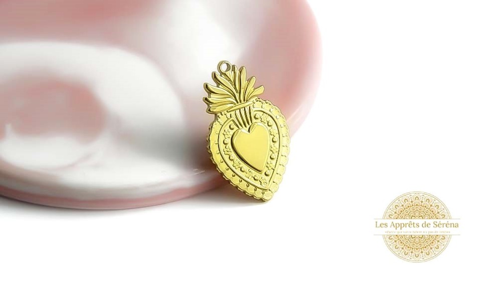 pendentif coeur acier