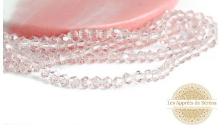 Perles  toupies à facettes 3x3.5mm transparent AB