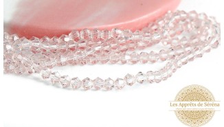 Perles  toupies à facettes 3x3.5mm transparent AB
