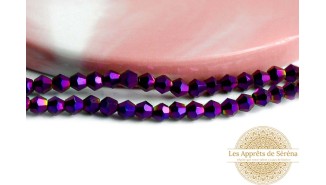 copy of Perles  toupies à facettes 3x3.5mm transparent AB