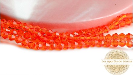 copy of Perles  toupies à facettes 3x3.5mm transparent AB