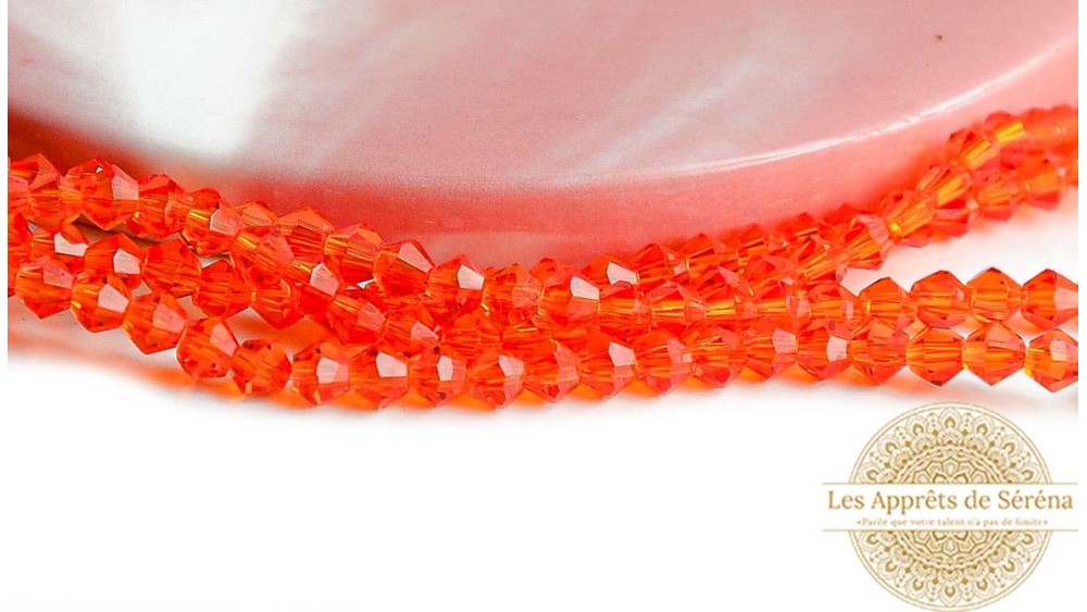 copy of Perles  toupies à facettes 3x3.5mm transparent AB