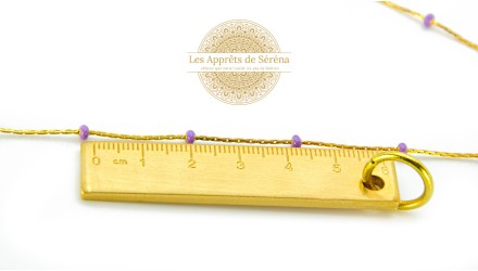chaine acier cardano lilas