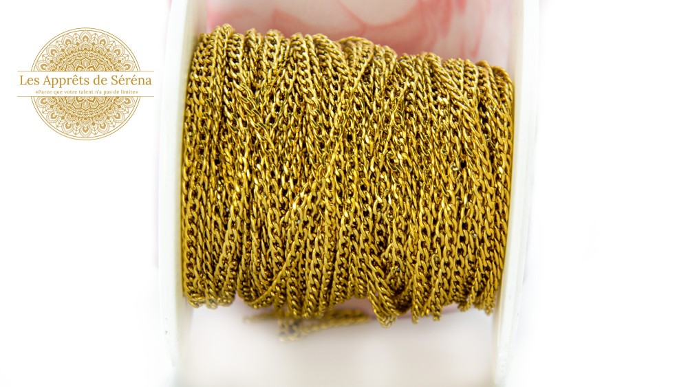 CHAINE ACIER MAILLE GOURMETTE
