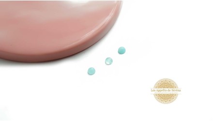 Cabochons ronds 4mm en jade turquoise pour création bijoux originaux