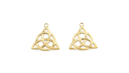 Pendentif Triskel acier inoxydable plaqué or 18K