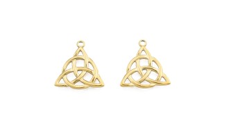 Pendentif Triskel acier inoxydable plaqué or 18K