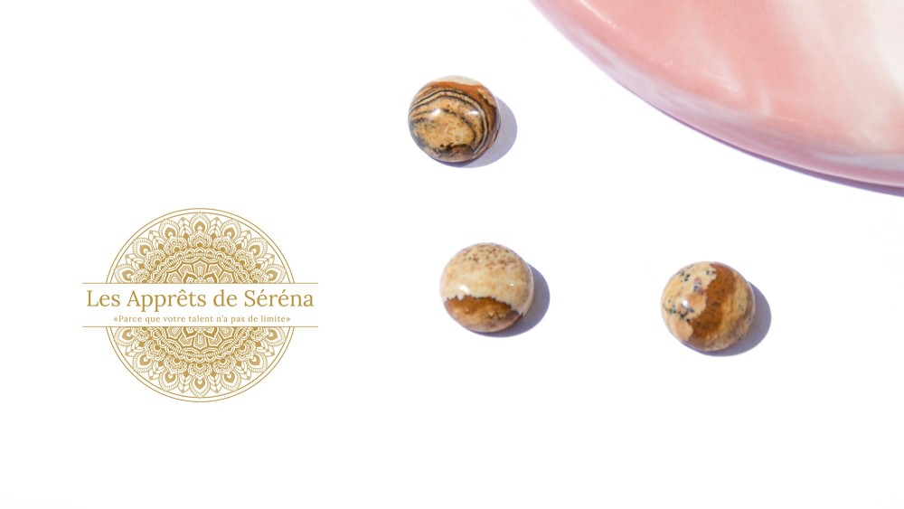 copy of Cabochon 12mm agate indienne naturelle