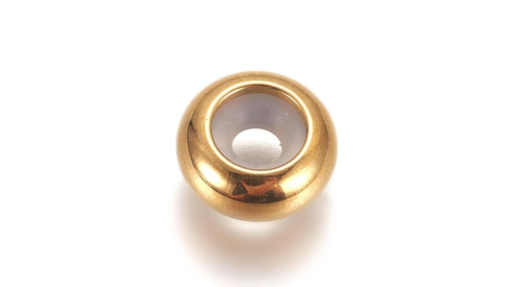 perle stoppeur acier or