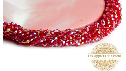 copy of Perles  toupies à facettes 3x2.5mm rose AB toupie verre 2mm perle à facettes roses