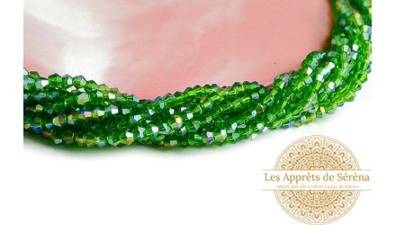 copy of Perles  toupies à facettes 3x2.5mm rose AB toupie verre 2mm perle à facettes roses