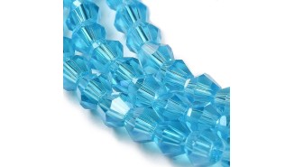 perle toupie bleu turquoise