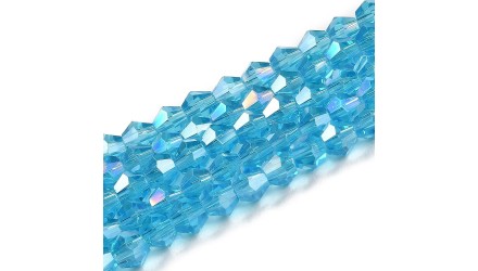 perle toupie bleu turquoise 3mm