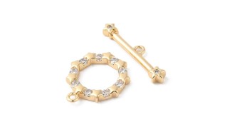 fermoir toggle étoile strass