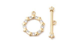 fermoir toggle étoile or