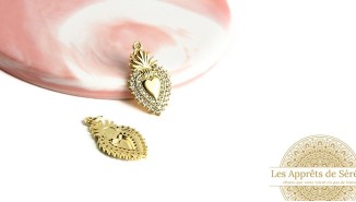 copy of Pendentif coeur en acier plaqué or 18K