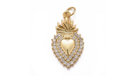 copy of Pendentif coeur en acier plaqué or 18K