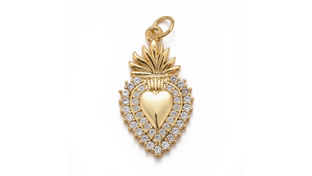 copy of Pendentif coeur en acier plaqué or 18K