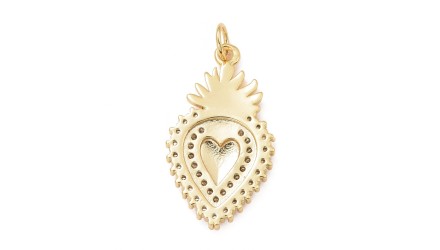 copy of Pendentif coeur en acier plaqué or 18K