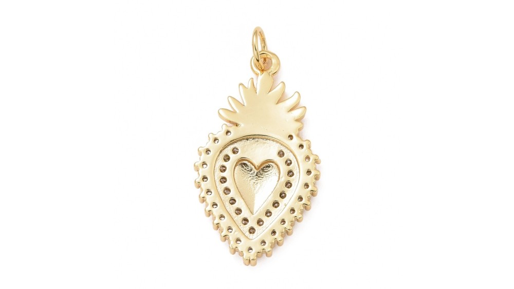 copy of Pendentif coeur en acier plaqué or 18K