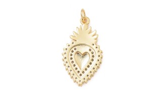 copy of Pendentif coeur en acier plaqué or 18K