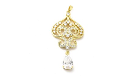 pendentif laiton or