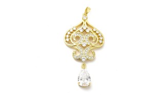 pendentif laiton or