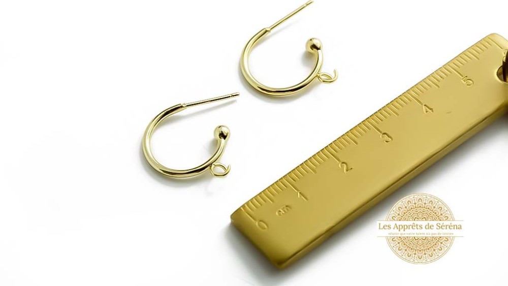 copy of Petites créoles épaisses en laiton plaqué or 18K