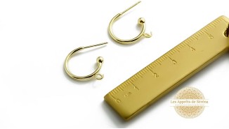copy of Petites créoles épaisses en laiton plaqué or 18K