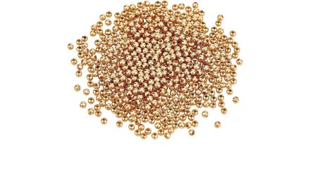 Perles rondes 3mm en acier inoxydable couleur or pour création bijoux