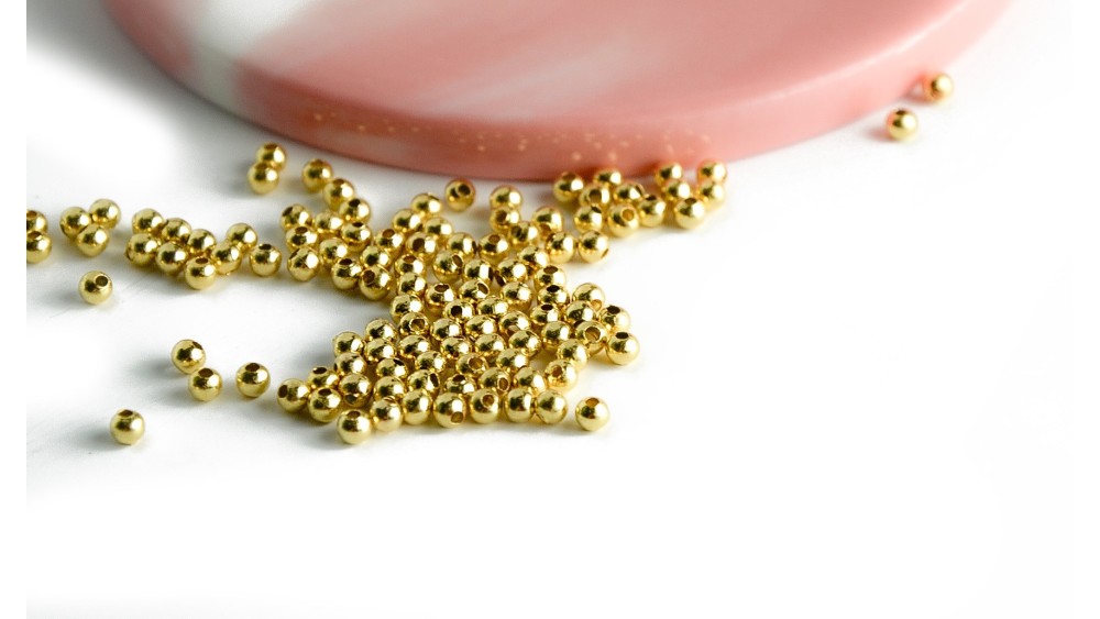 perle acier 3mm or