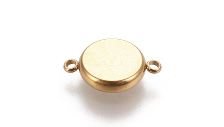 copy of Connecteurs support cabochon 12mm acier couleur or