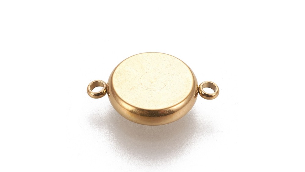 copy of Connecteurs support cabochon 12mm acier couleur or