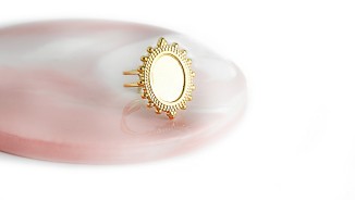 copy of Support bague serpent en acier inoxydable doré plaqué 18K
