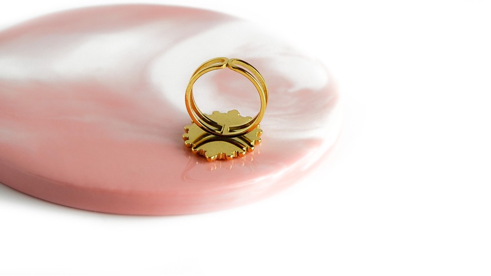 copy of Support bague serpent en acier inoxydable doré plaqué 18K