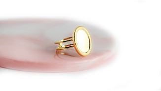 copy of Support bague serpent en acier inoxydable doré plaqué 18K