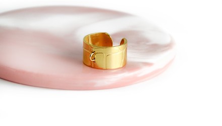 copy of Support bague serpent en acier inoxydable doré plaqué 18K