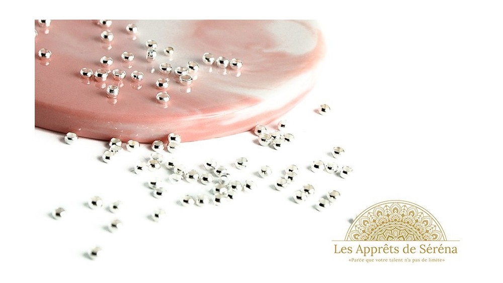 perle à écraser argent laiton