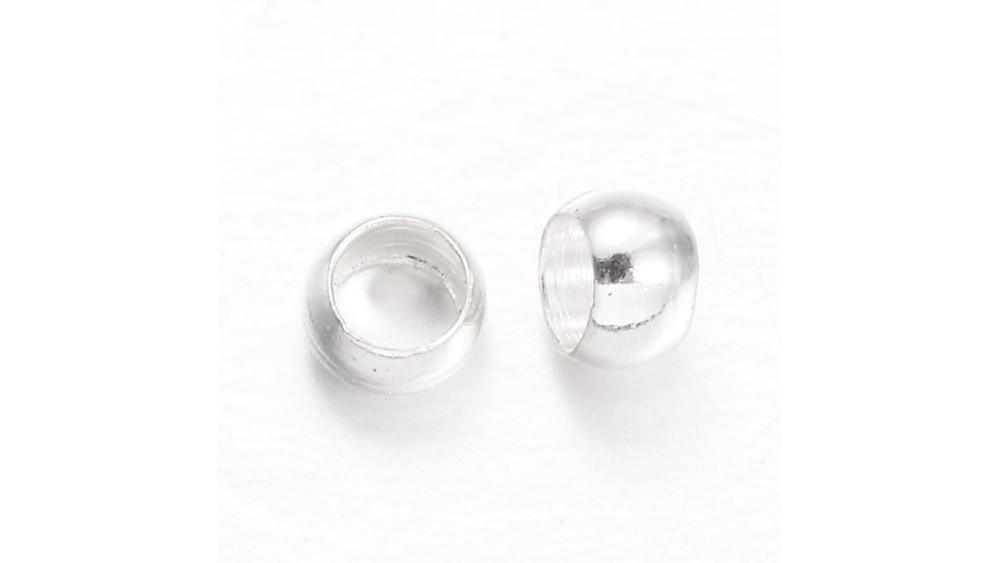 perle à écraser argent 2mm