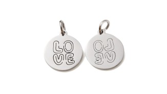 Pendentif love en acier inoxydable