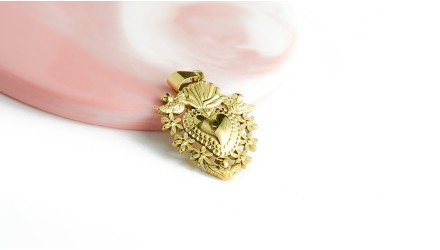 pendentif coeur acier
